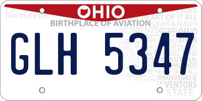 OH license plate GLH5347