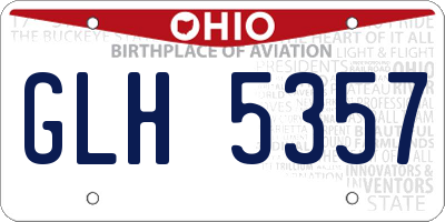 OH license plate GLH5357
