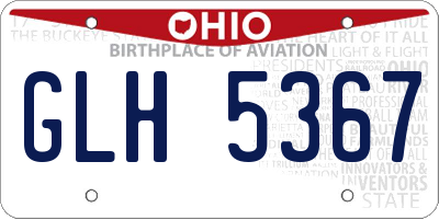OH license plate GLH5367