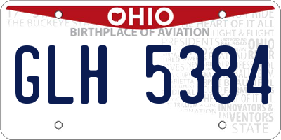 OH license plate GLH5384