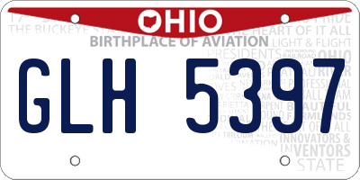 OH license plate GLH5397