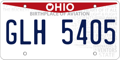 OH license plate GLH5405