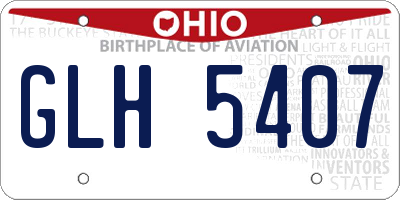 OH license plate GLH5407