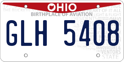 OH license plate GLH5408