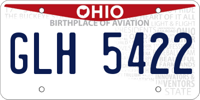 OH license plate GLH5422