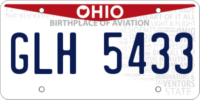 OH license plate GLH5433