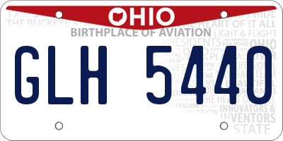 OH license plate GLH5440