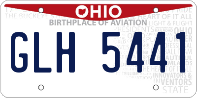OH license plate GLH5441