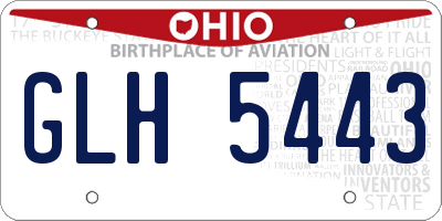 OH license plate GLH5443