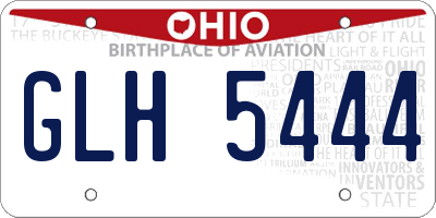 OH license plate GLH5444
