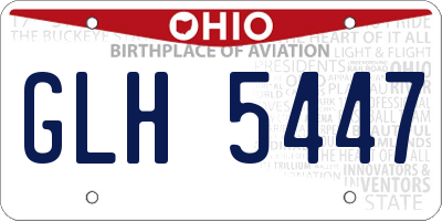 OH license plate GLH5447