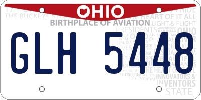 OH license plate GLH5448