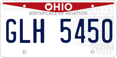 OH license plate GLH5450
