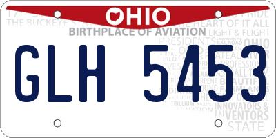 OH license plate GLH5453