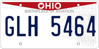 OH license plate GLH5464
