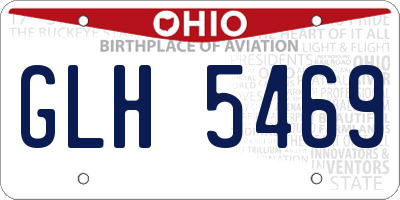 OH license plate GLH5469