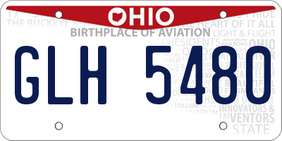 OH license plate GLH5480