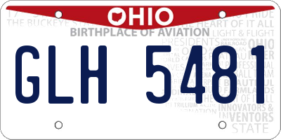 OH license plate GLH5481