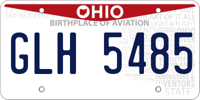 OH license plate GLH5485