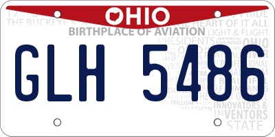 OH license plate GLH5486