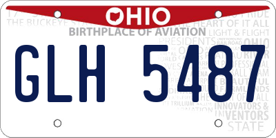 OH license plate GLH5487