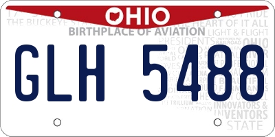 OH license plate GLH5488