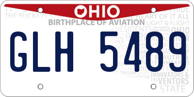 OH license plate GLH5489