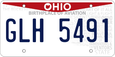 OH license plate GLH5491