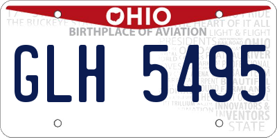OH license plate GLH5495