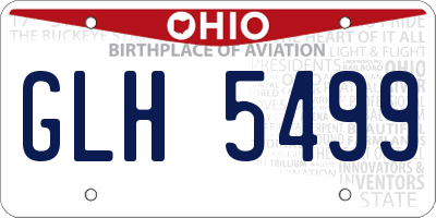 OH license plate GLH5499