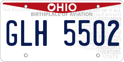 OH license plate GLH5502
