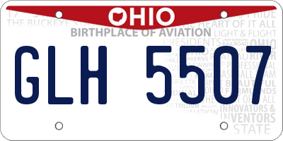 OH license plate GLH5507