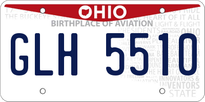 OH license plate GLH5510