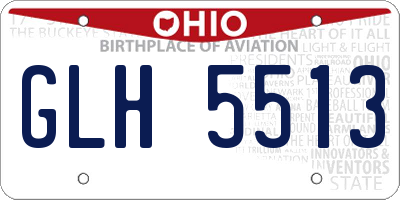 OH license plate GLH5513