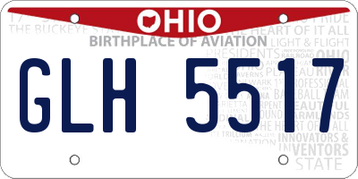 OH license plate GLH5517