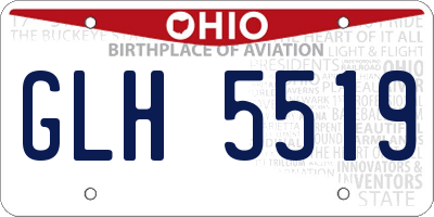 OH license plate GLH5519