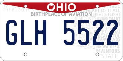 OH license plate GLH5522