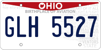 OH license plate GLH5527