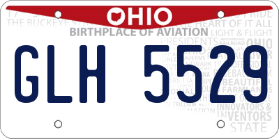 OH license plate GLH5529