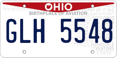OH license plate GLH5548