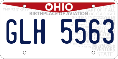 OH license plate GLH5563