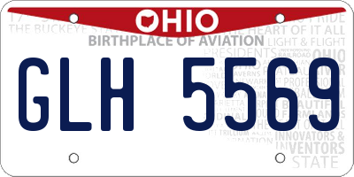 OH license plate GLH5569
