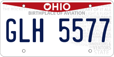 OH license plate GLH5577