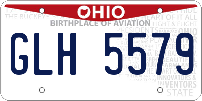 OH license plate GLH5579