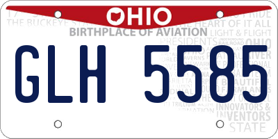 OH license plate GLH5585