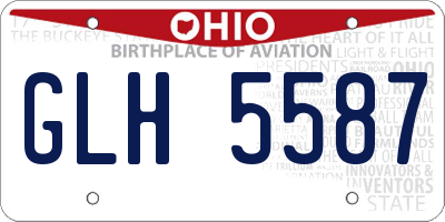 OH license plate GLH5587