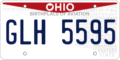 OH license plate GLH5595