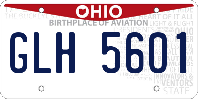 OH license plate GLH5601