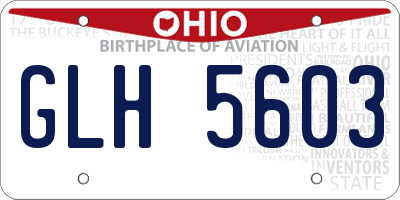 OH license plate GLH5603