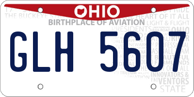 OH license plate GLH5607